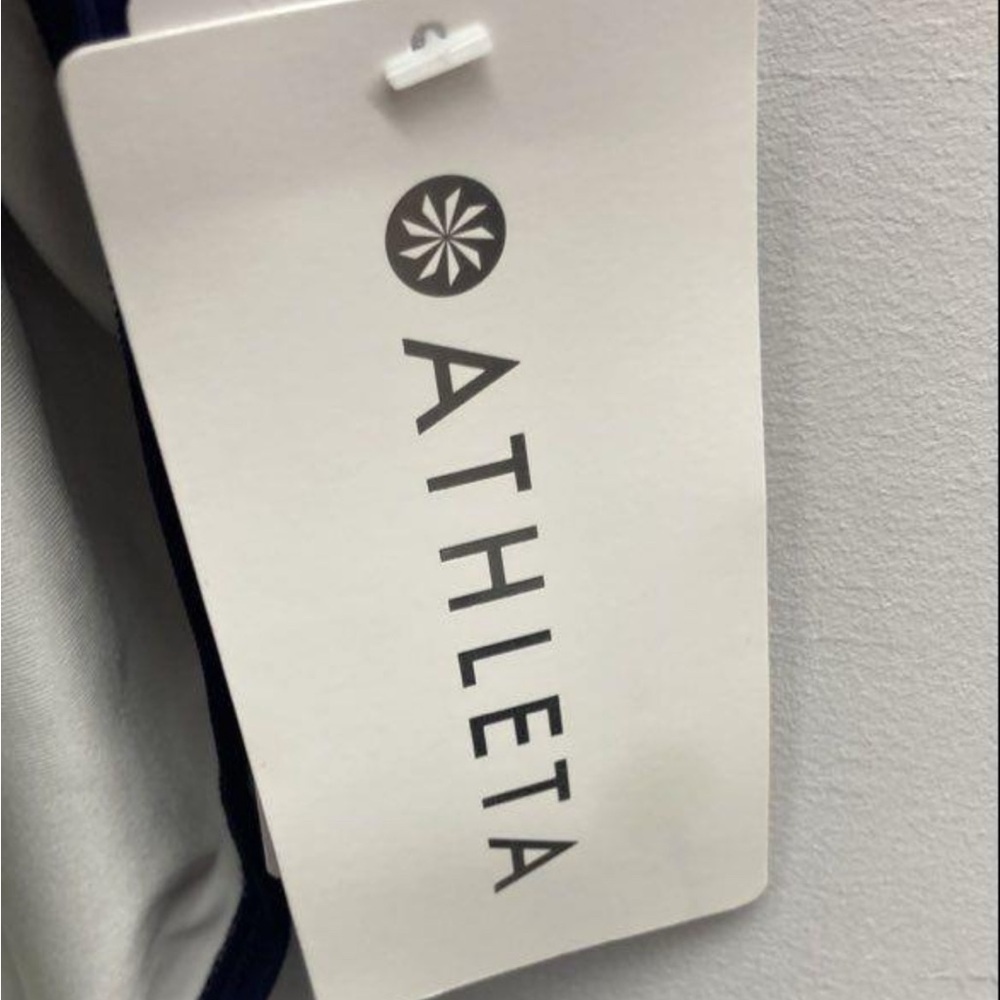 Athleta Freestyle Colorblock One-Piece Swimsuit | Size XS (0) | Navy Teal White - Picture 3 of 4
